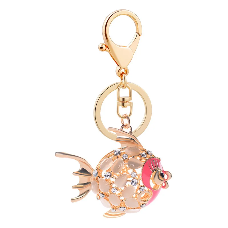 

Japanese Korean Fashion Fish Keychain Fine Little Cartoon Goldfish Key Chain Popular Bag Hanging Decoration Wholesale Keyring