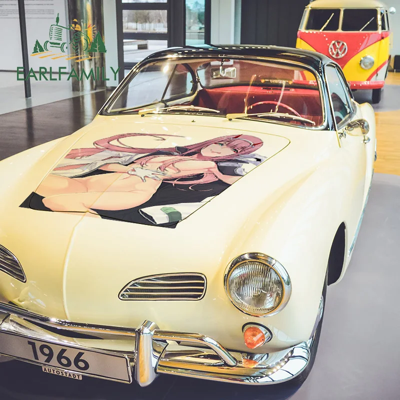 EARLFAMILY 58cm x 43.8cm for Darling in the Franxx Zero Two Anime Sexy Car Stickers and Decals Vinyl Waterproof Scratch-Proof | Автомобили