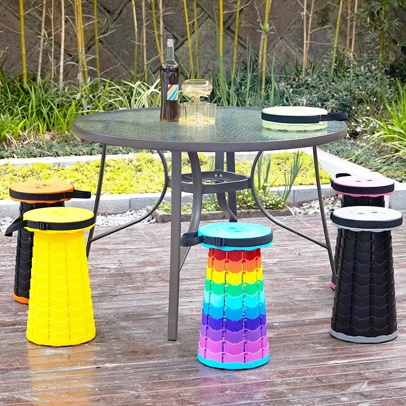 Colorful Furniture Retractable Stool Beach Chairs Portable Stool Lounge Folding Chair Camping Stool Foldable Fishing Chair