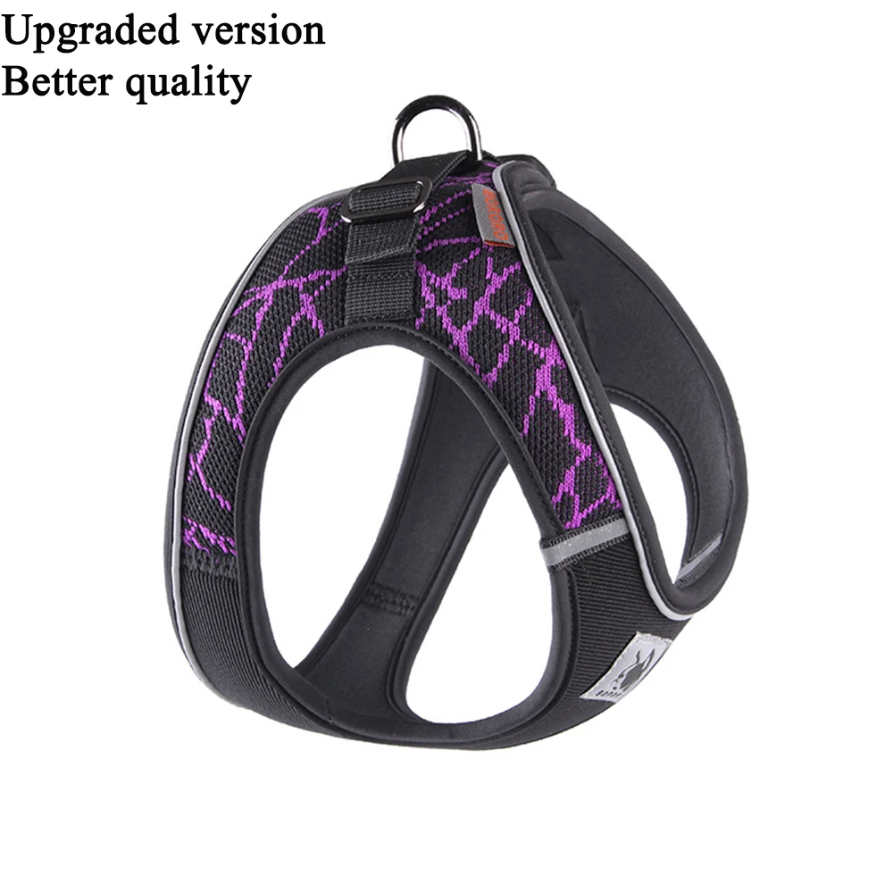 style 2 purple Поводок для собак, Спортивная веревка для домашних животных, поводок для собак на открытом воздухе, нагрудный жилет, светоотражающая структура стабильности, мягкий нагрудный жилет - Цвет: style 2 purple