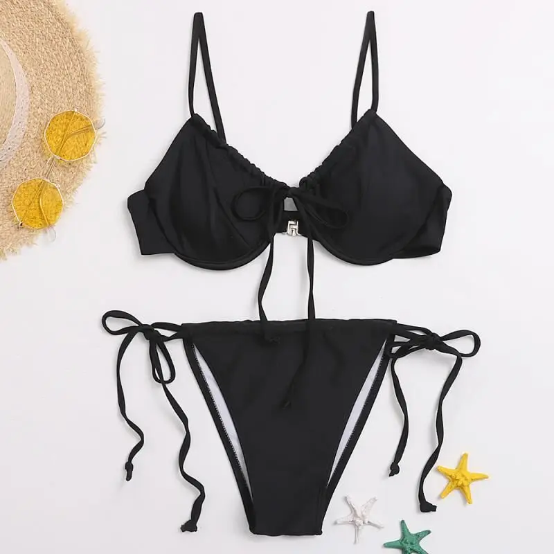 

2020 Woman Swimwear High Waist Beach Bikini Big Women Bathing Suits Bandage Female Sexy Bather Swimsuits Plus Size XXL
