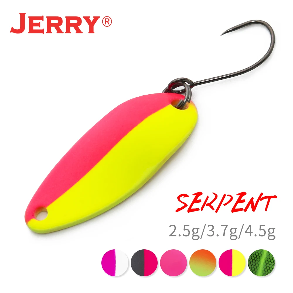 Jerry рыболовные ложки Serpent латунные воблеры для озерной форели Металлические