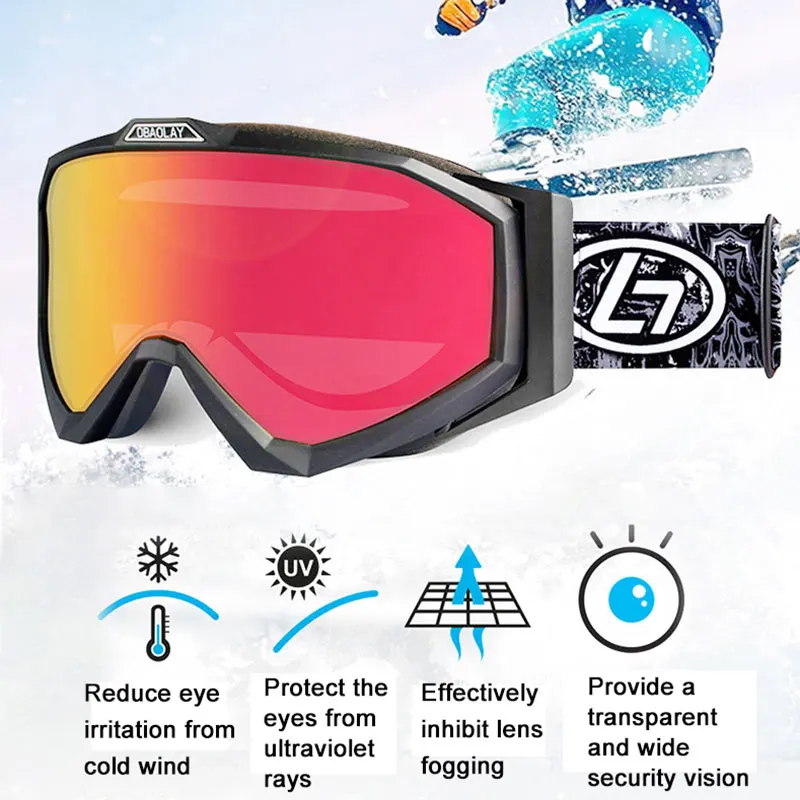 

New Ski Goggles Double Layers UV400 Anti-fog Big Ski Mask Glasses Skiing Snow Glasses Men Women Snowboard Goggles Ski Eyewear