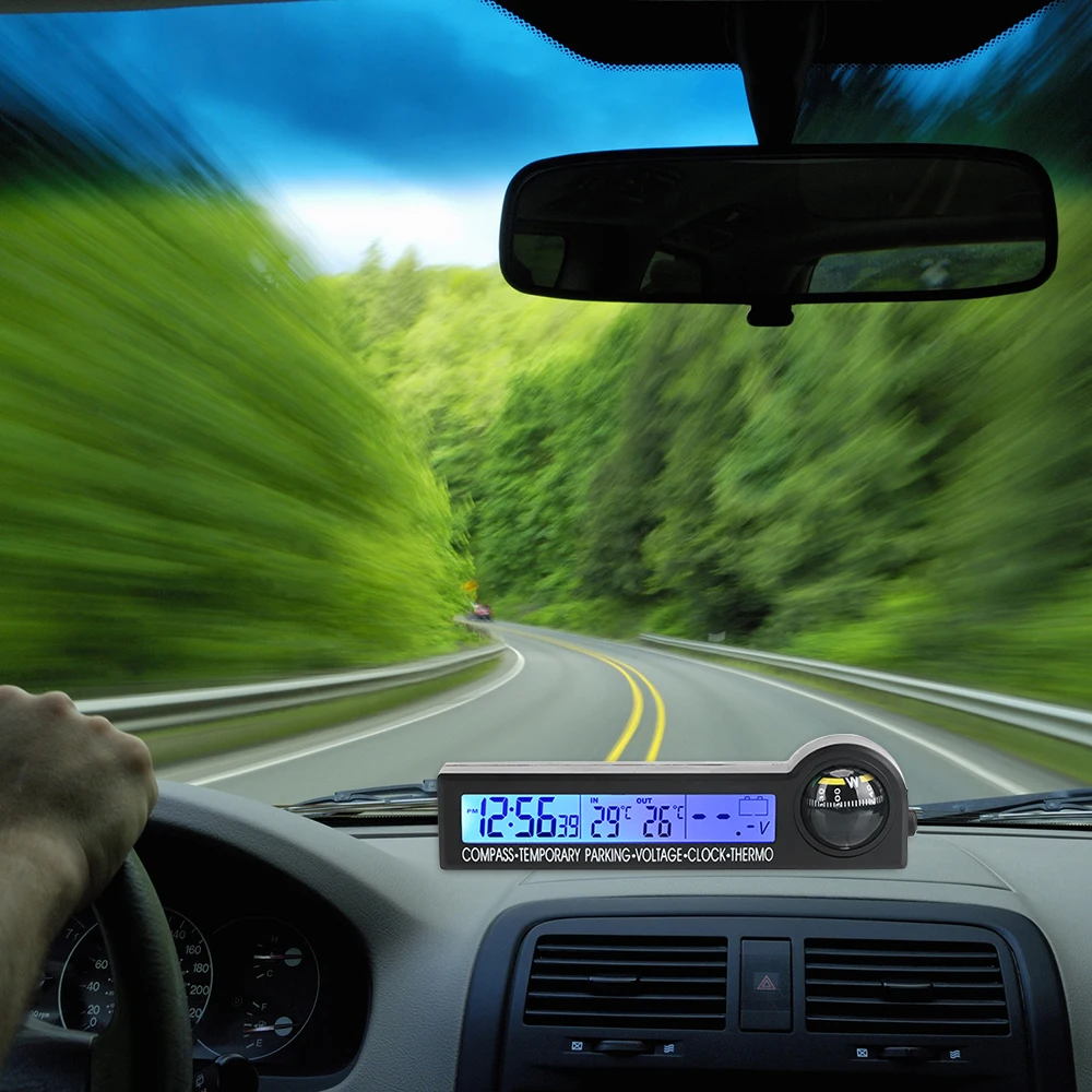 LEEPEE автомобильная карта временной парковки 5 в 1 многофункциональный компас