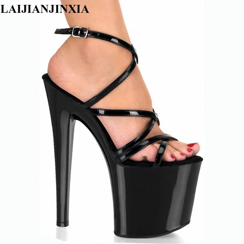 New 20cm Temperament high-heeled shoes, strap easily show thin sandals, sexy of the lacquer that Dance Shoes