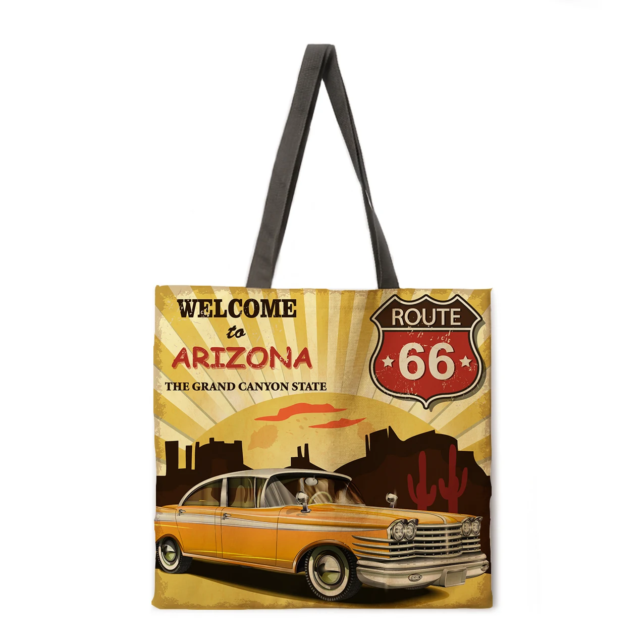 

Retro print tote bag ladies casual tote bag outdoor beach bag fashion shopping bag lady shoulder bag