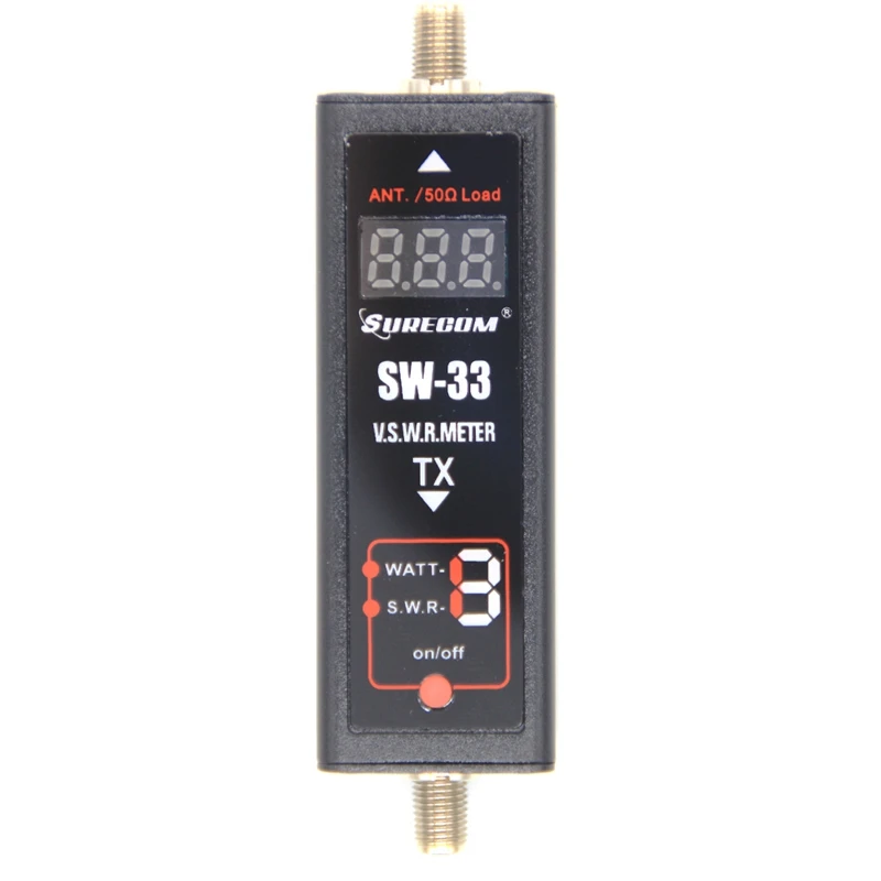 

SW-33 MarkII 125-520 Mhz Mini Digital VHF/UHF Power & SWR Meter Counter Tester for Walkie Talkie/Two Way Radio EU Plug