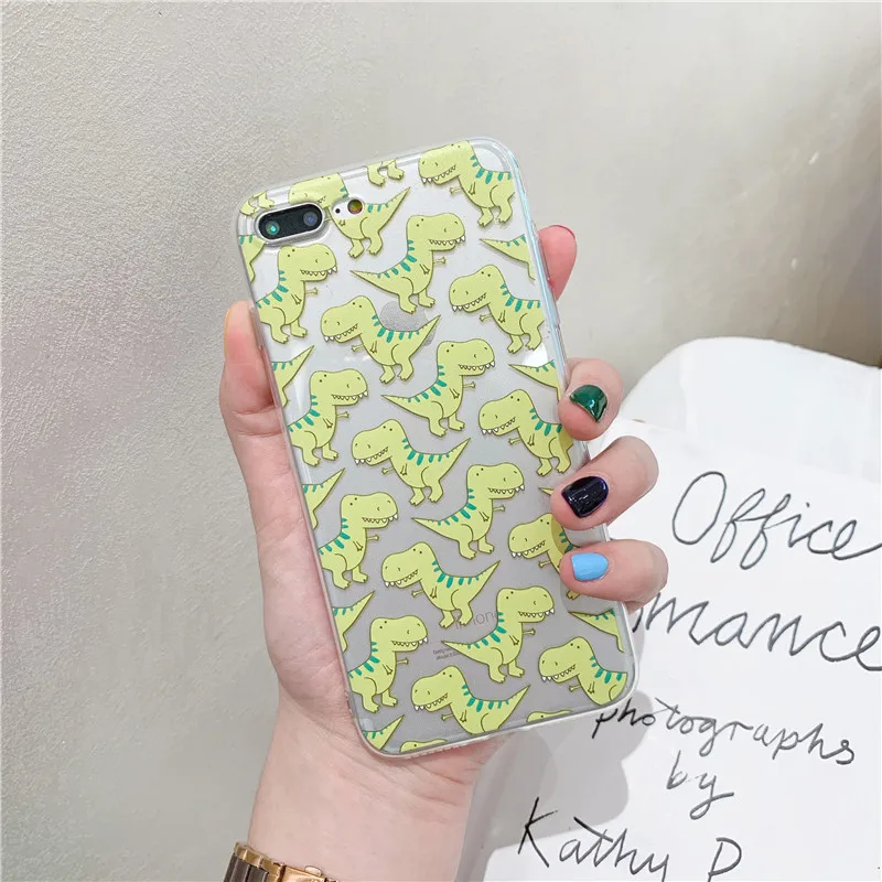 Милый чехол для телефона с динозавром Samsung A80 A70 S8 A50 S9 note 9 8 S10 a30 a40 a51 a71 s9 plus s10e Note 10