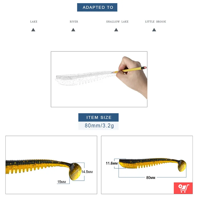 Meredith 10 шт. искусственные рыболовные приманки 8 см/3 2 г