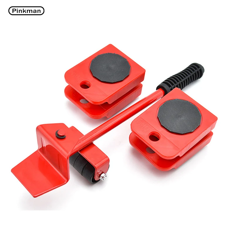 

Furniture Mover Tool Set Professional Transport Lifter Heavy Stuffs 4 Wheeled Mover Roller With Wheel Bar Moving Hand Device