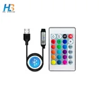 USB 5 в RGB Bluetooth светодиодный контроллер 24 клавиши 12 В постоянного тока RGB ИК пульт дистанционного управления для 35285050 светодиодный ных лент маленький RGB контроллер Светодиодная лента