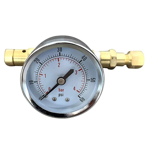 Шаровой замок Регулируемое давление клапан с манометром 0-60 Psi домашнее