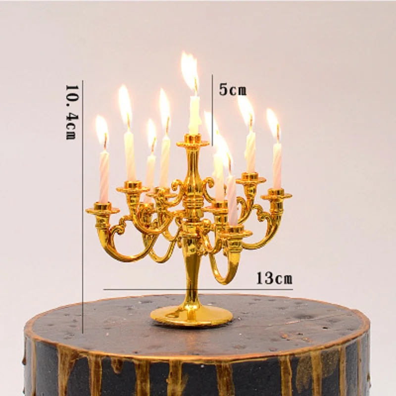 

Cake Candle Holder Wedding Candlestick Dessert Party Supplies Happy Birthday Cake Topper Retro Romantic Restaurant Decorations
