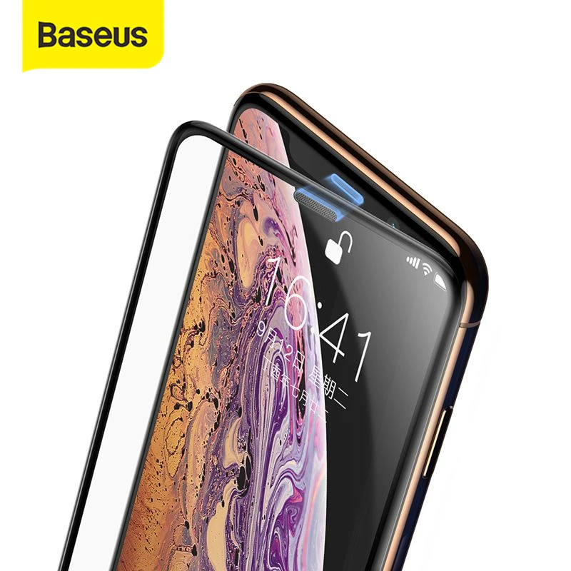Защитное стекло Baseus 3D для iPhone XR 0 3 мм ультратонкое X Xs Max закаленное Передняя