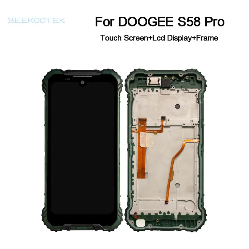 new original doogee s58 pro phone lcd display touch screen digitizerframe accessory for doogee s58pro 5 71 inch cellphone free global shipping