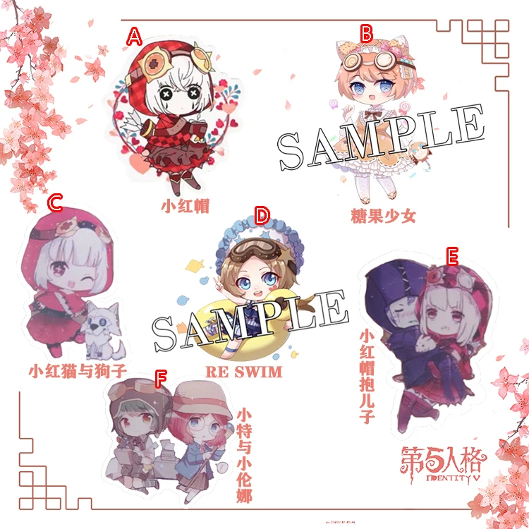 

Anime Identity V Tracy Leznic Theme Acrylic Keychain Cartoon Bag Charm Pendant Keyrings Cosplay Decor Accessory Cute Gifts