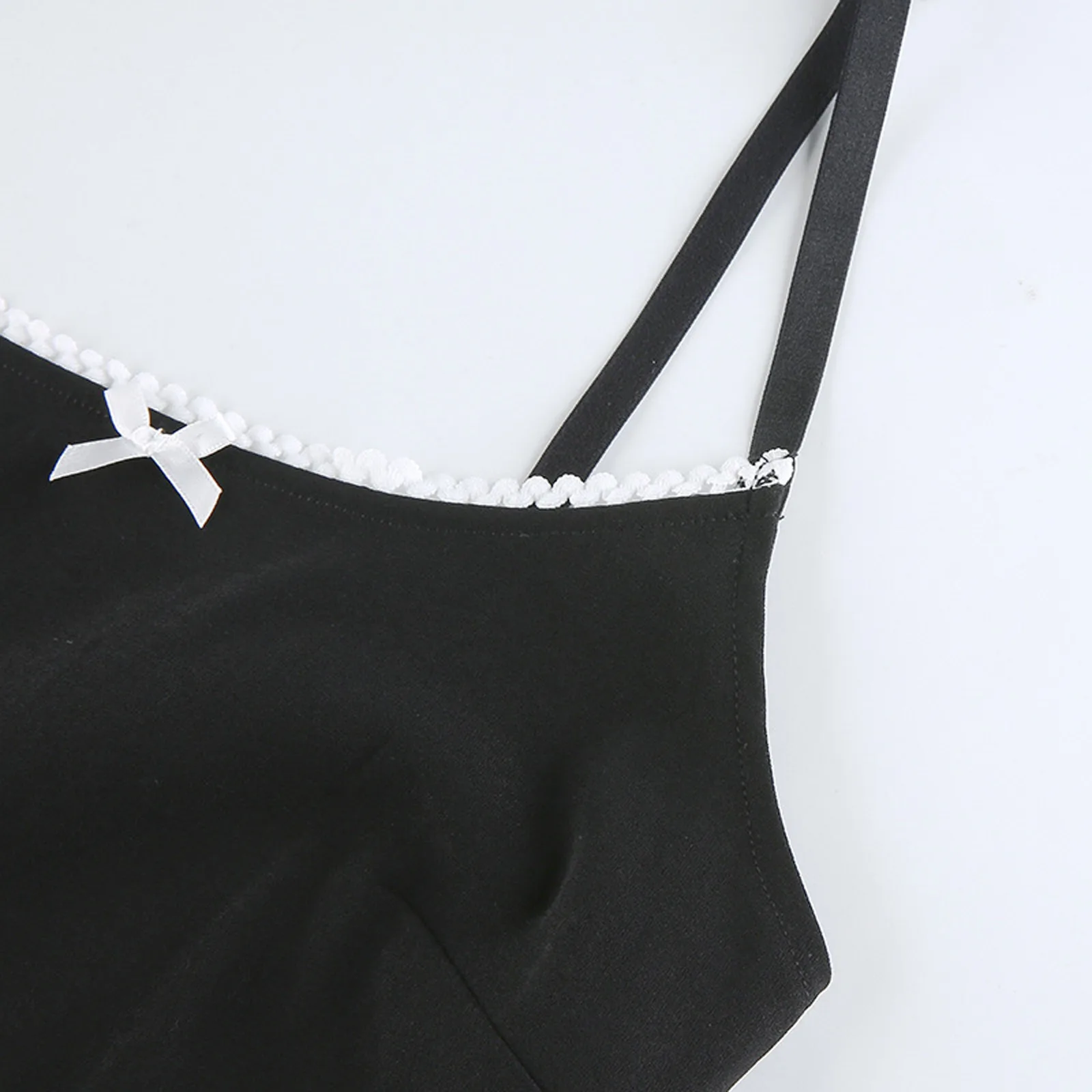 

Women's Dress Fashion Camisole Solid Color Bow Self Cultivation Dress Short Skirt Fashion Dress Simple Fashion Slim undefined