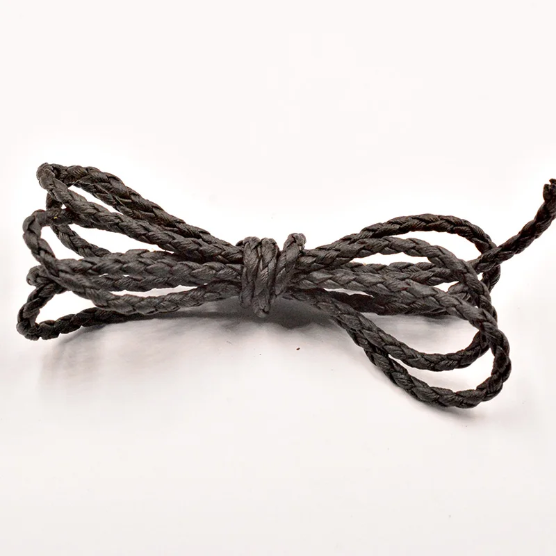 FLTMRH 3 мм круглый плетеный шнур из искусственной кожи веревка для изготовления