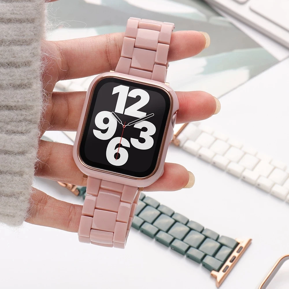 

Стекло + чехол + ремешок для часов Correa Apple Watch Band 44 мм 40 мм, ремешок для часов 42 мм 38 мм, полимерный браслет для Apple Watch Series 7 6 5 4 3 Band