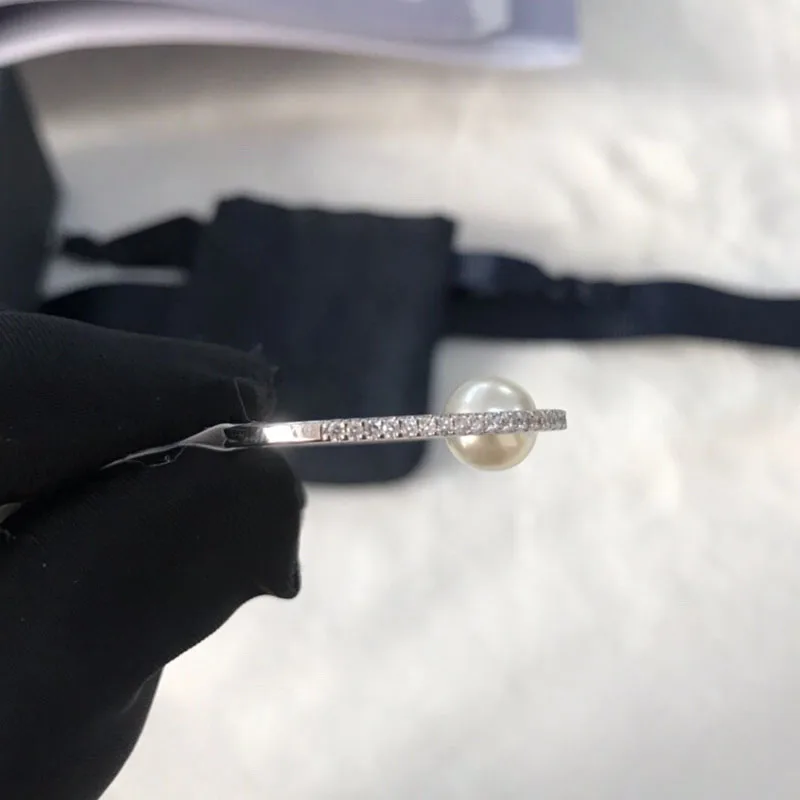 UMGODLY роскошное Брендовое чистое кольцо с камнями из циркония жемчужное для