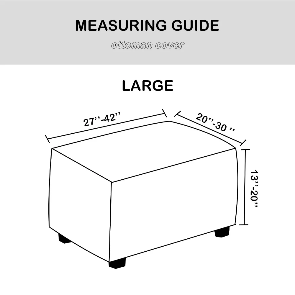 Прямоугольный чехол для подножки эластичное утолщенное жаккардовое покрытие