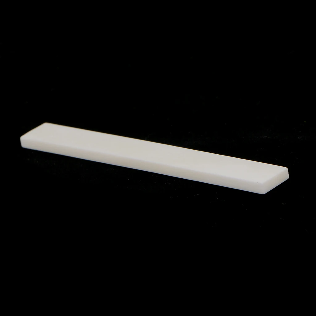 

Replacement Set of 10 Uncut Cattle Bone 80mm Saddles for Guitar Parts