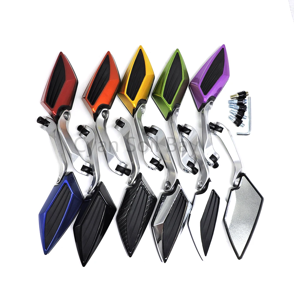 Универсальное зеркало заднего вида для мотоцикла алюминиевое мотоцикла|Боковые