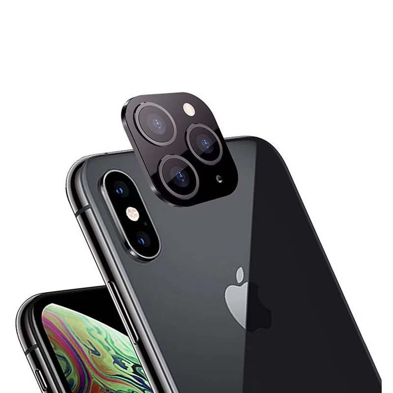 100 шт./лот для iPhone X XS Max поворот на 11 Pro задняя камера объектив изменение закаленное