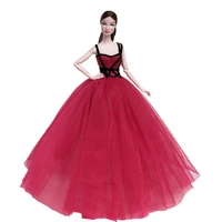 16 bjd accessories fashion red black dress for barbie doll clothes evening princess dresses vestidoes 11 5 dolls toy girl gift