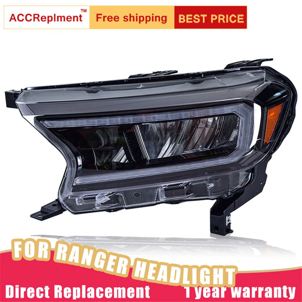 

2Pcs LED Headlights For Ford Ranger 2016-2021 led car lights Angel eyes xenon HID KIT Fog lights LED Daytime Running Lights