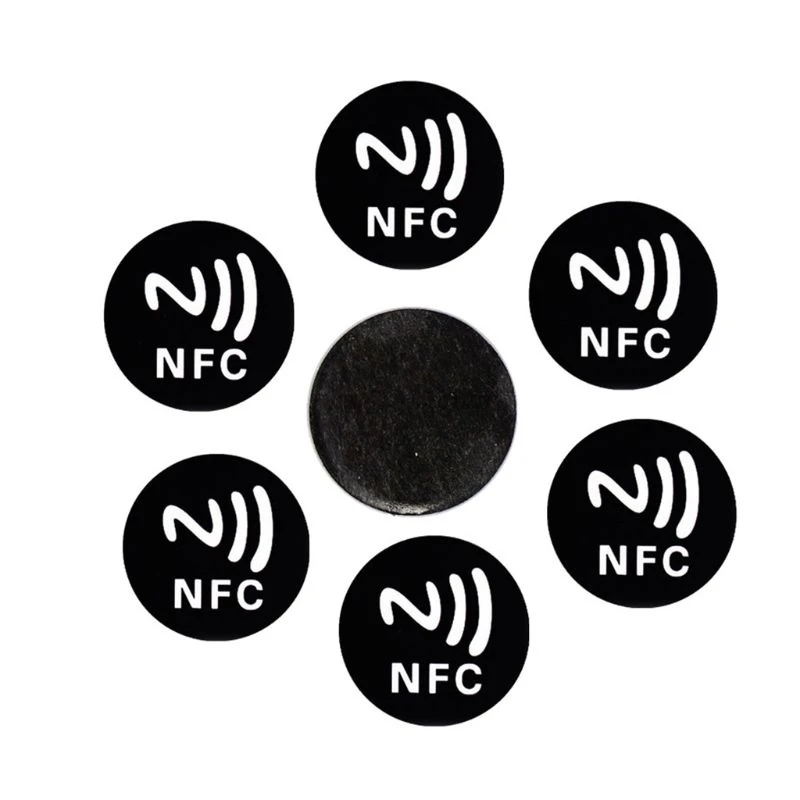 6 шт. черная универсальная анти-металлическая наклейка NFC Ntag213 меток NTAG 213