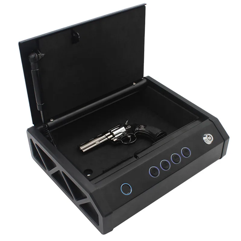 Маленький биометрический ручной пистолет огнестойкий настенный цифровой замок