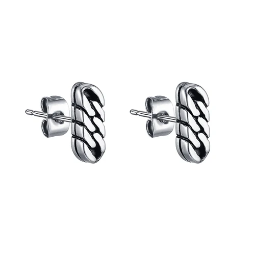 Женские серьги гвоздики из нержавеющей стали винтажные Серебристые в стиле