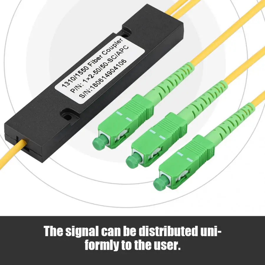 SC APC 1X2 PLC одномодовый волоконно оптический сплиттер SC/UPC PCL внутренние