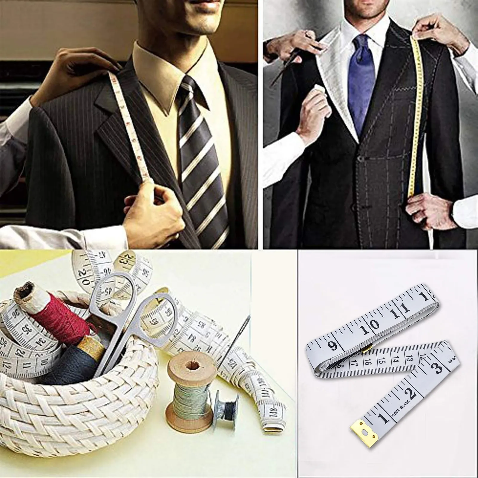 

Measurement Sewing Tailor Cloth Ruler( 250Cm) Soft Tape Measure Double Scale Body Sewing Flexible Ruler For Weight Loss Ruler