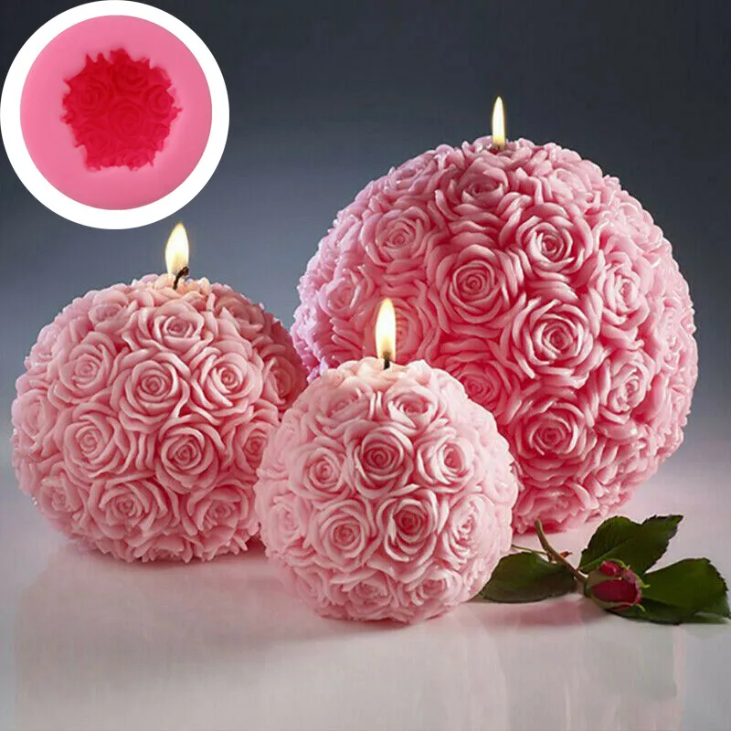 

Rose Ball Soap Mould Silicone Aromatherapy Candle Candle Mold Craft Baking