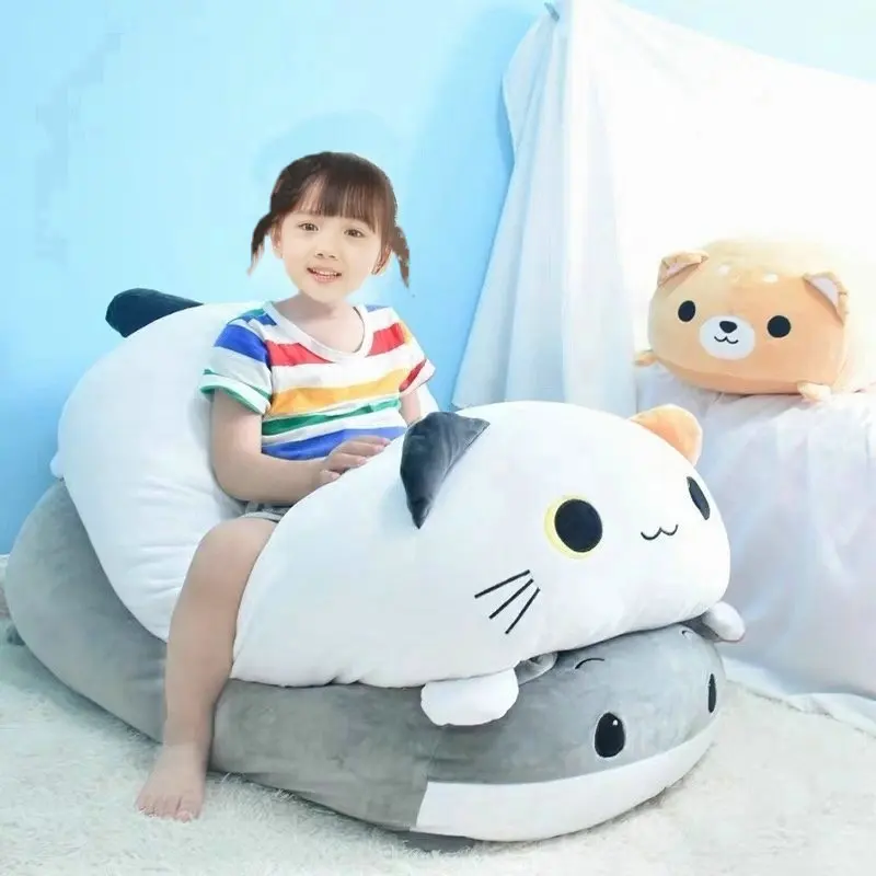 Супермягкая плюшевая игрушка в виде пингвина набивная черная кошка хомяк