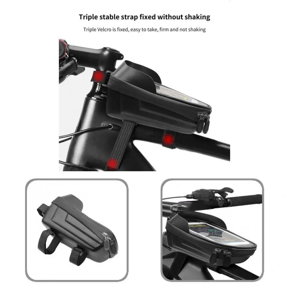 

Thick Sponge Exquisite Sunshade Design Bike Frame Pouch PVC Cycling Frame Pouch Shockproof for Cycling