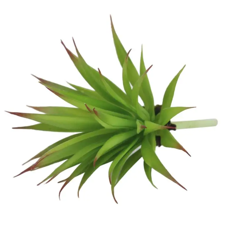 14 Artificial Succulents Green Flocking Plant Bonsai Desktop Fake Plants Valentine Day Christmas Wedding Decoration Plante - Цвет: 14