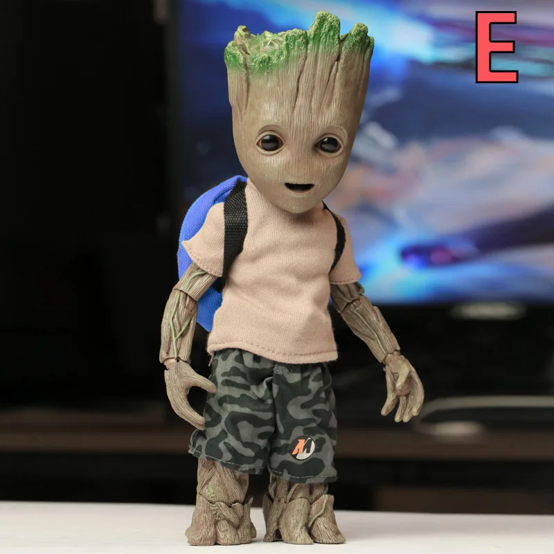 E Groot прекрасный стражи Галактики дерево игрушечный человечек Мстители фигурка супер-героя кукла 1/1 подарок для мальчика - Цвет: E