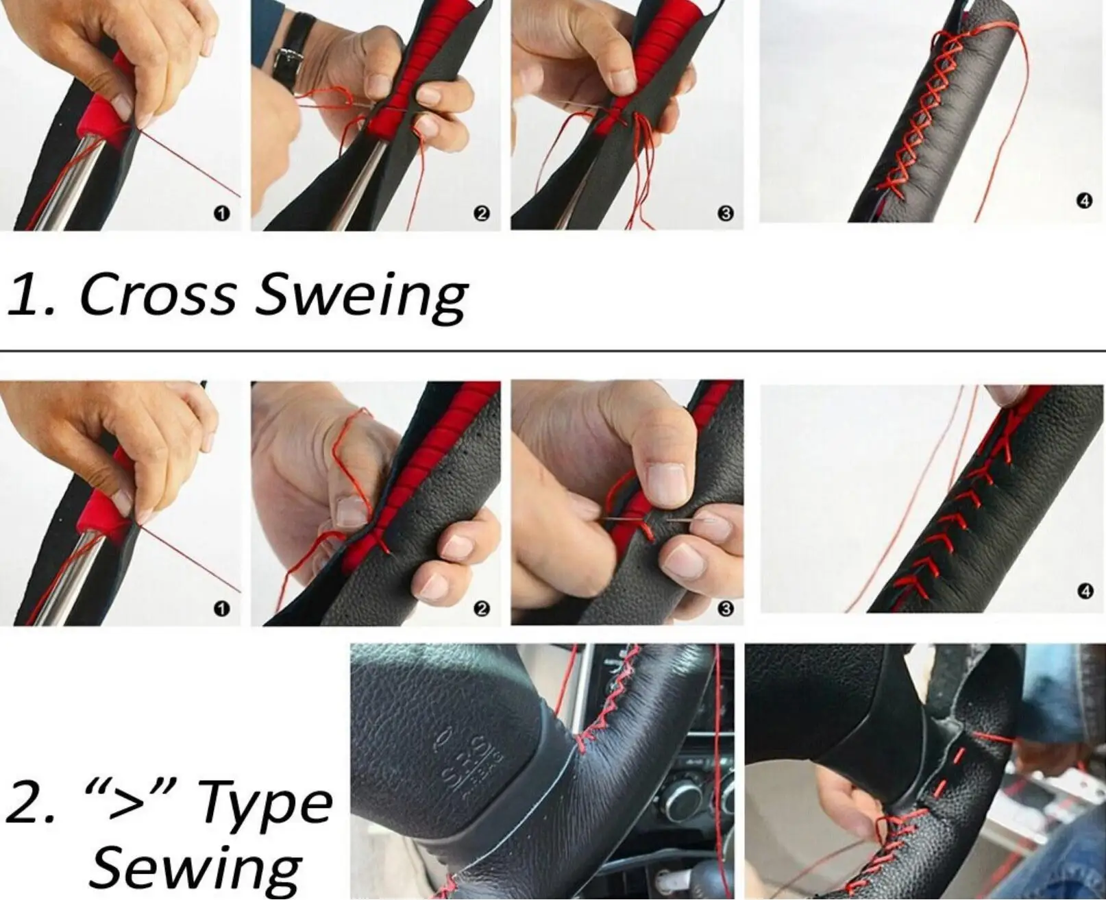 Топ из натуральной кожи чехол на руль дышащий дизайн/Авто оплетка подходит для