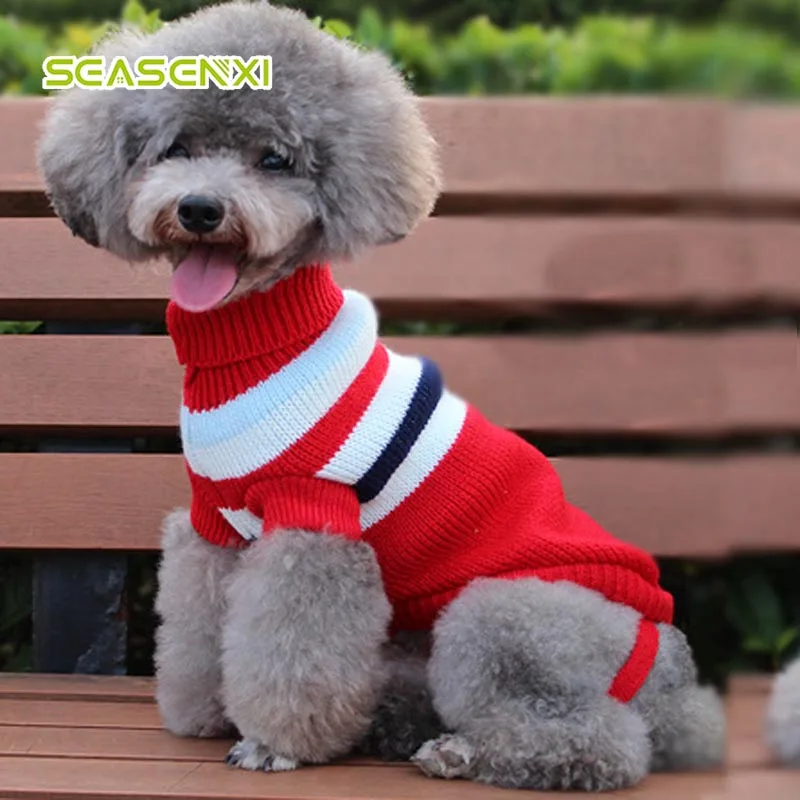 

Pet Dog Winter Warm Sweater Chihuahua Bulldogs Soft Knitted Pullover Coat Jacket Cartoon Crochet Knitting for Small Medium Dogs