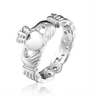 Ирландское кольцо Claddagh дружбы, кольцо для женщин серебряного цвета, оптовая продажа