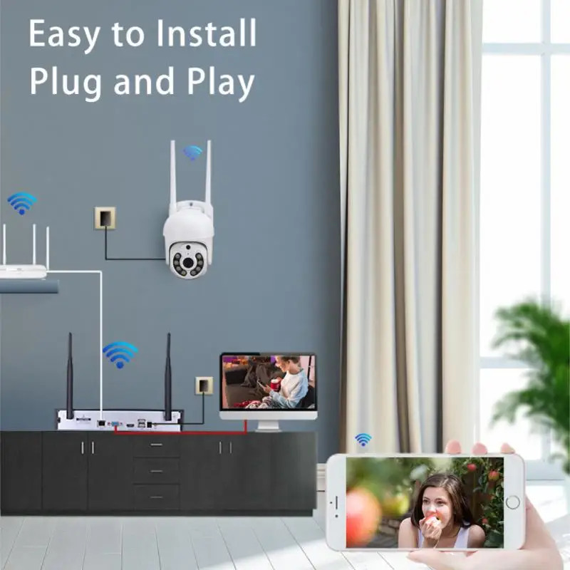 1080P 2MP Wifi IP-камера наружная беспроводная камера с датчиком присутствия мобильное