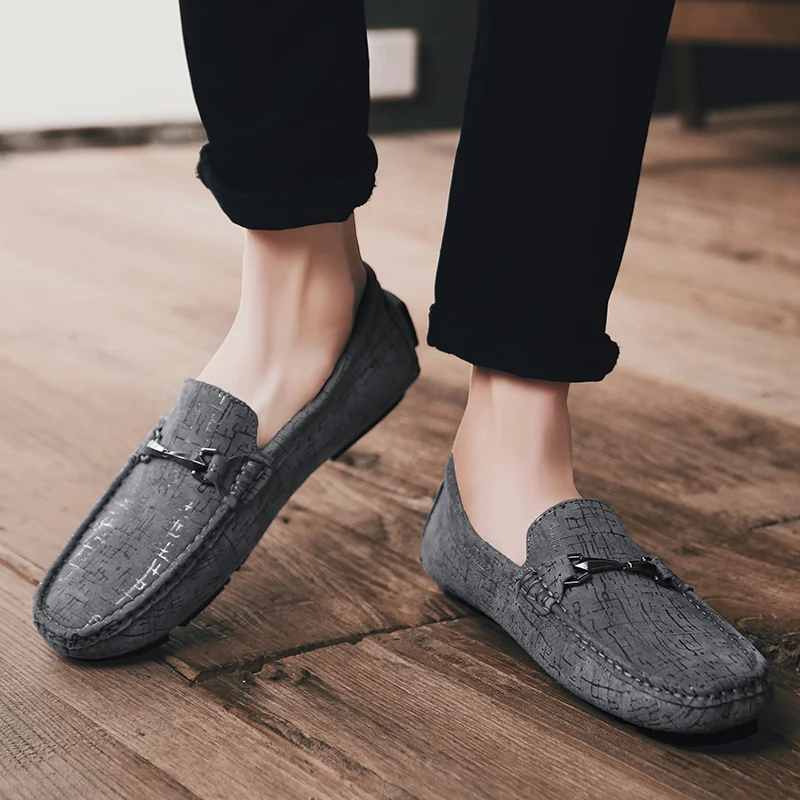 Мужские лоферы Мужская повседневная обувь из натуральной замши Mocassim Masculino
