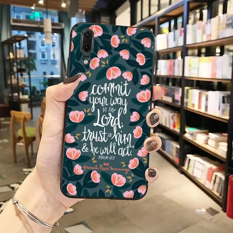 

Bible Quotes Phrase art Phone Case For Huawei honor Mate P 10 20 30 40 Pro 10i 9 10 20 8 x Lite