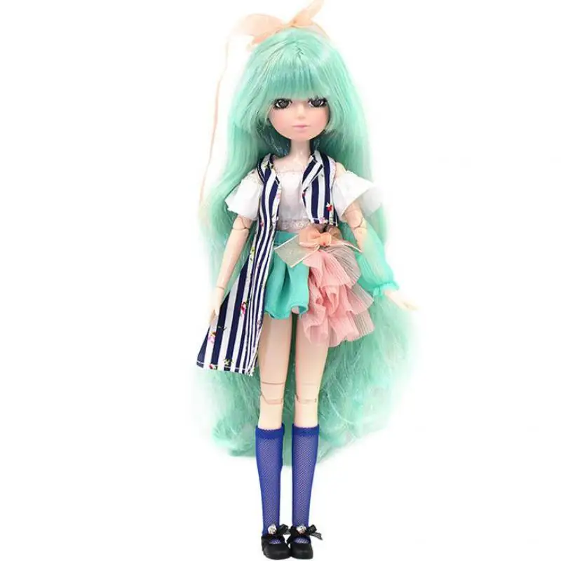 Аниме Стиль Кукла 1/6 BJD 30 Мяч шарнир тела кукла с платьем девочка подарок 27 см