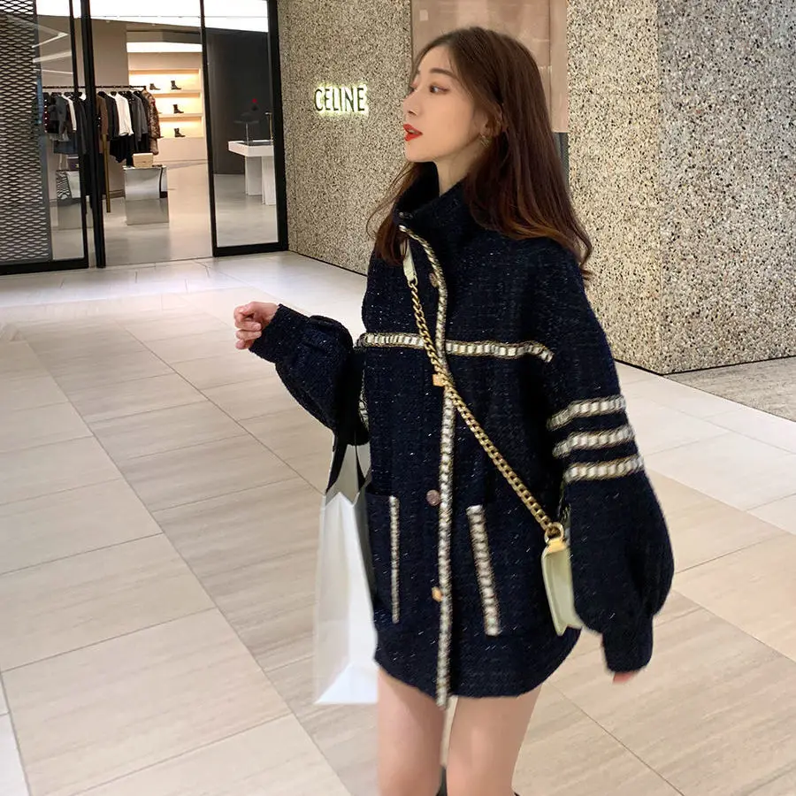 

Off-season 2020 New Graceful Autumn And Winter Cocoon Woolen Women's Coat Korean Style Loose Woolen Coat All-match