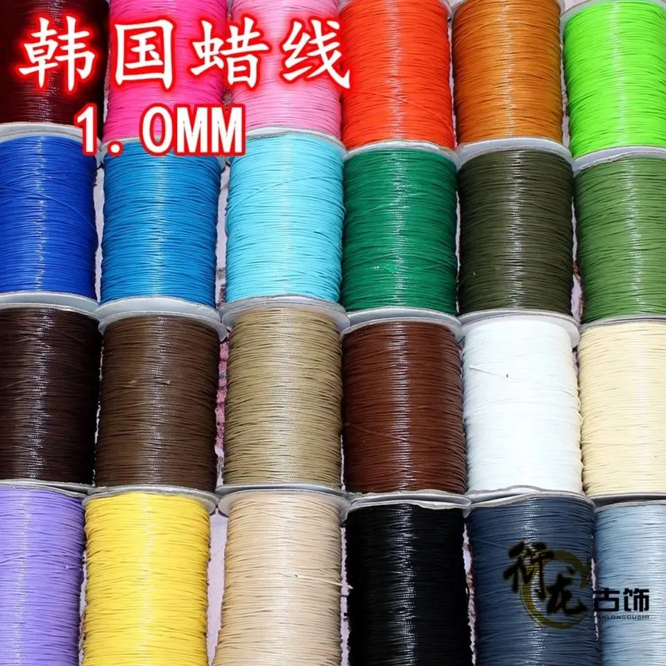 Новинка 1 0 мм 10 метров вощеный шнур вощеная нить веревка браслет Ожерелье Веревка