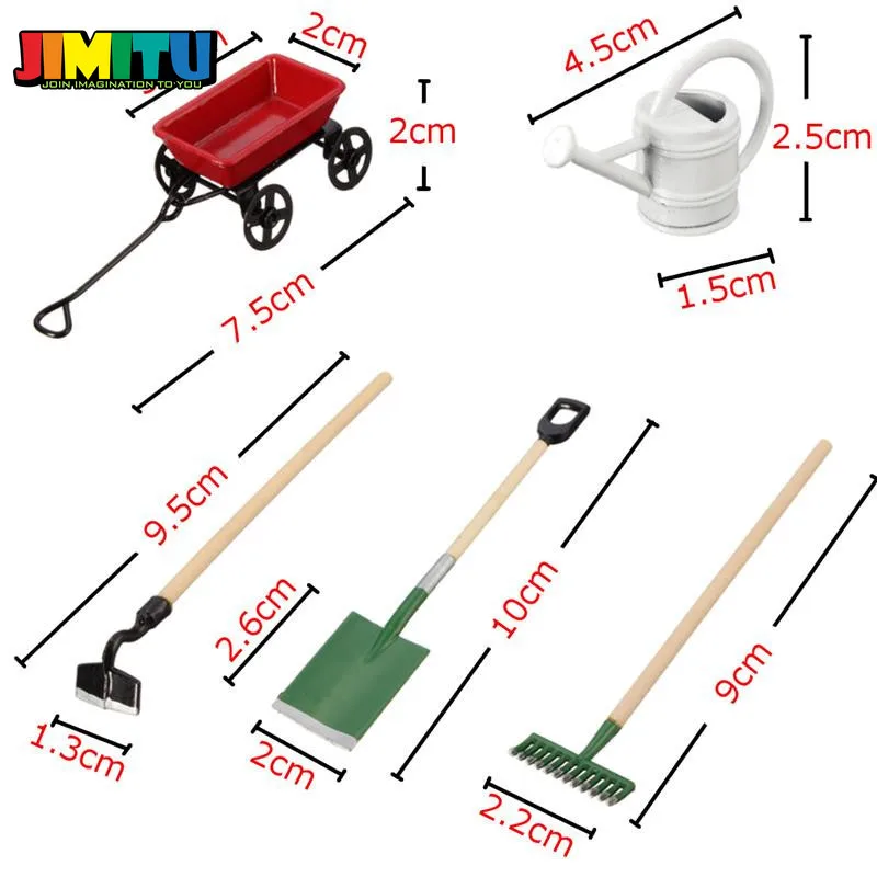 JIMITU DIY Миниатюрный металлический садовый инструмент игрушки для полива